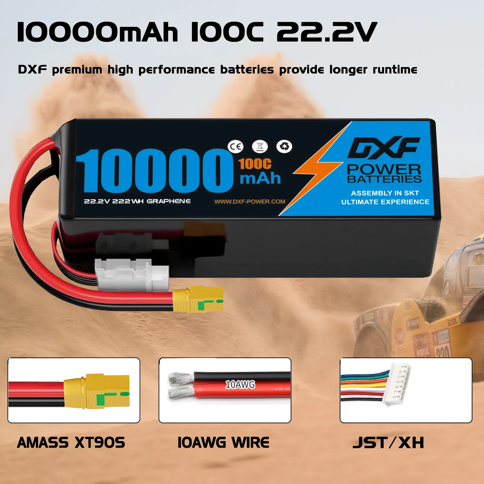 DXF 6S Lipo Batterij 10000mAh  - Drone Battery 6S recensie en prijs