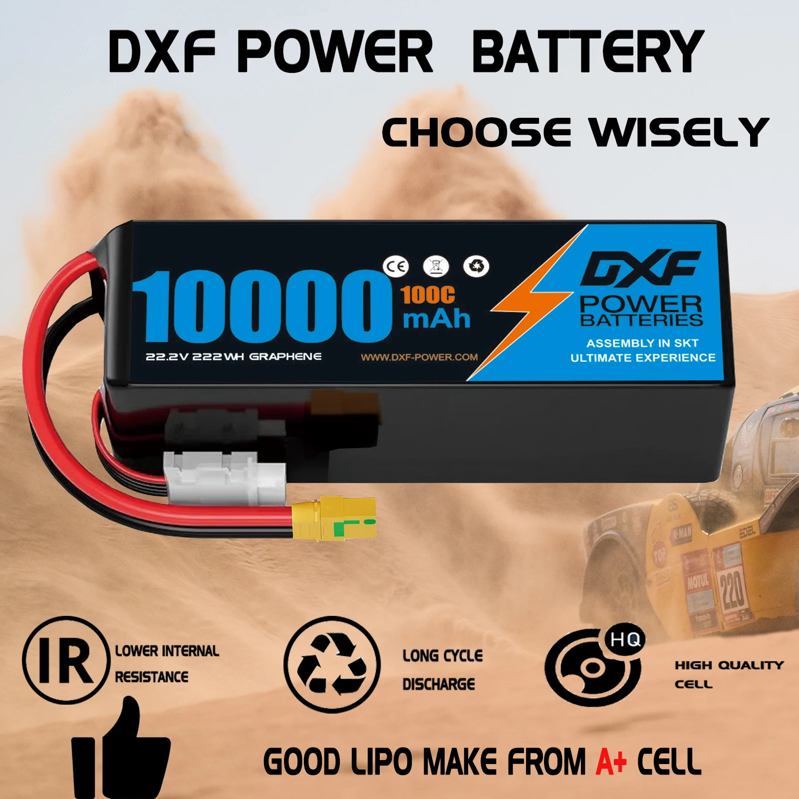 DXF 6S Lipo Batterij 10000mAh  - Drone Battery 6S recensie en prijs